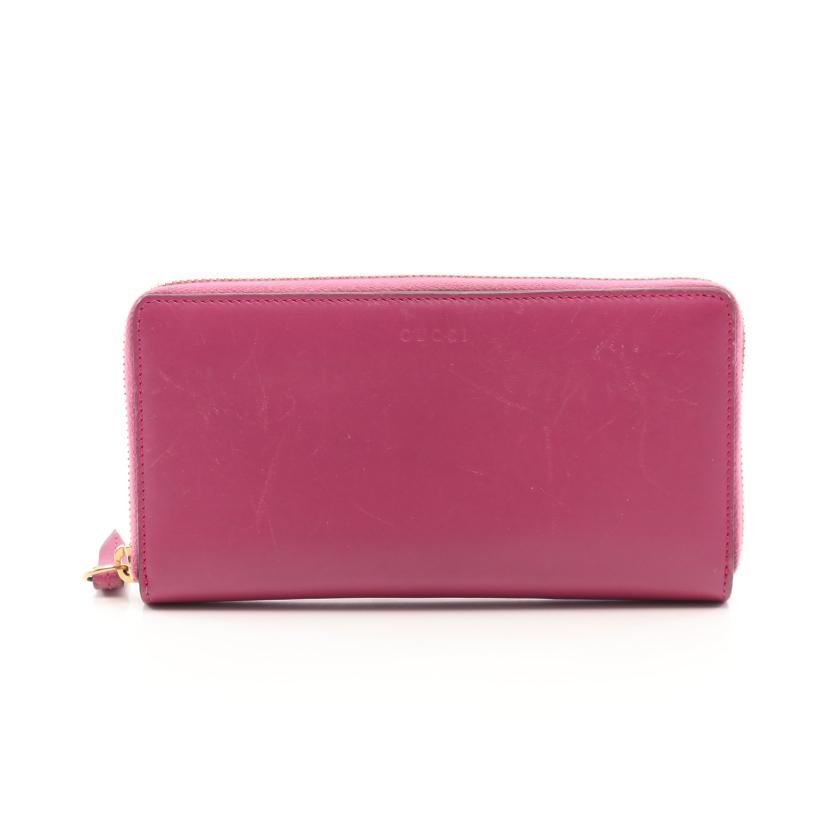 美品✨GUCCI 長財布 ラウンドファスナー ディアマンテ ピンク オール