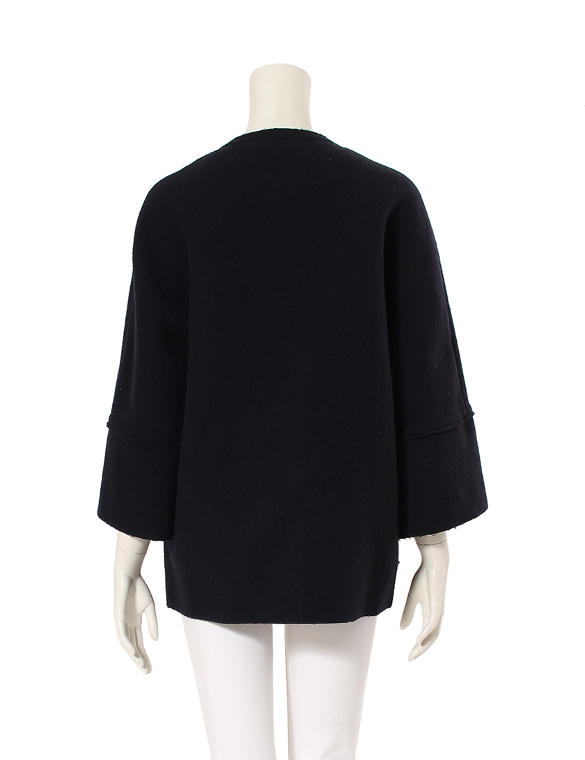 マルニ(MARNI)ノーカラー|ショート丈|コート|ウール|ネイビー||ハイブランド・ブランド専門の中古通販サイト(78093)