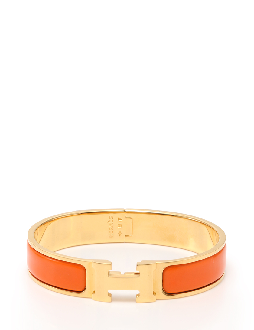 エルメス(HERMES)クリック|H|ブレスレット|バングル|ゴールド|オレンジ|ハイブランド・ブランド専門の中古通販サイト(77304)