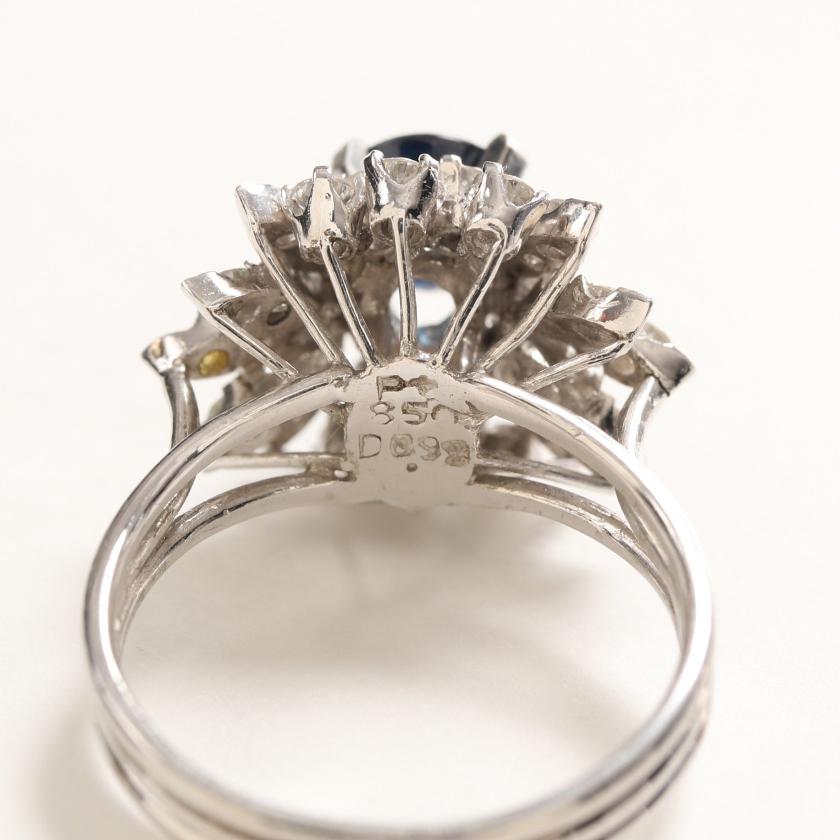 着後レビューで 送料無料 リング Jewelry Brand No ノーブランドジュエリー 指輪 中古 ダークブルー プラチナ ダイヤモンド0 99ct サファイア1 21ct Pt850 着後レビューで 送料無料 リング Jewelry Brand No ノーブランドジュエリー 指輪 中古 ダークブルー プラチナ ダイヤモンド0 99ct サファイア1 21ct Pt850