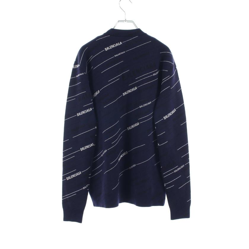 バレンシアガ(BALENCIAGA)|ニット|クルーネック|長袖|ロゴ総柄 バレンシアガ(BALENCIAGA)|ニット|クルーネック|長袖|ロゴ総柄