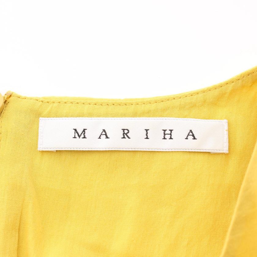 マリハ Mariha ワンピース ノースリーブ オレンジイエロー ギャザー ハイブランド ブランド専門の中古通販サイト