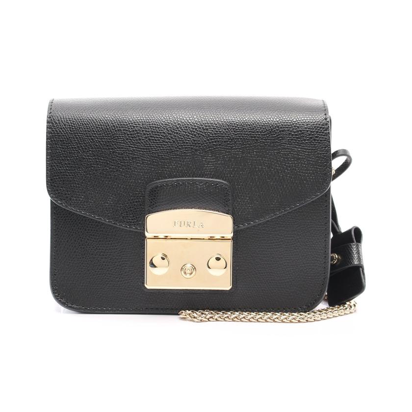 フルラ（FURLA）METROPOLIS｜MINI｜SHOULDER｜メトロポリス｜ミニ｜チェーンショルダーバッグ｜レザー｜ブラック｜ハイ