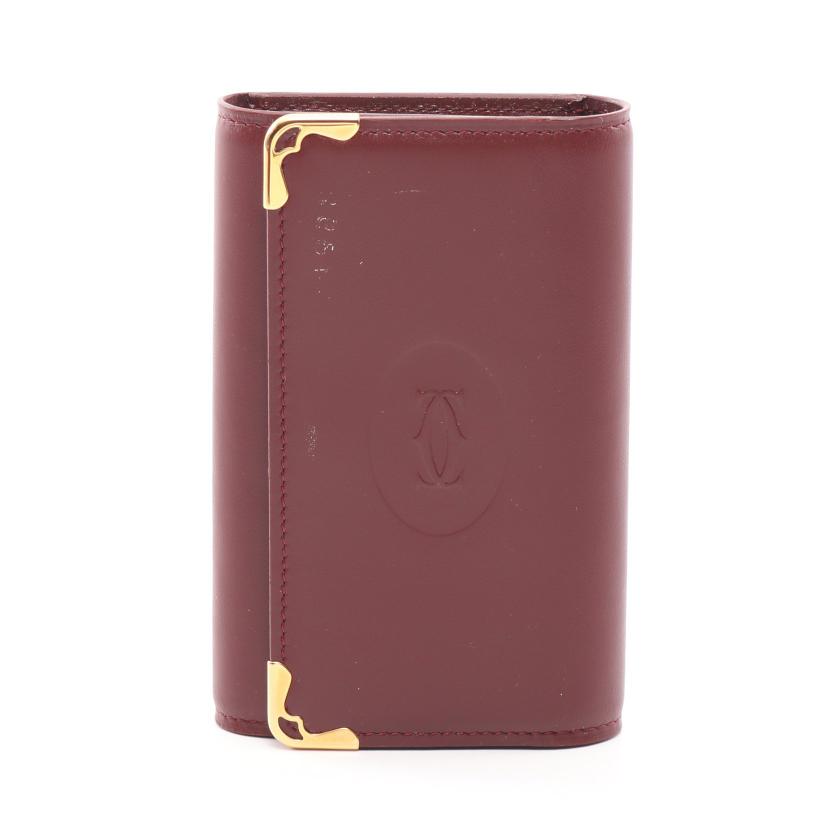 カルティエ(Cartier)マストライン|6連|キーケース|レザー|ボルドー|ハイブランド・ブランド専門の中古通販サイト(718573) カルティエ(Cartier)マストライン|6連|キーケース|レザー|ボルドー|ハイブランド・ブランド専門の中古通販サイト(718573)