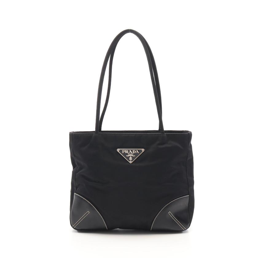 PRADA・バッグ・ZAINO ハンドバッグ ナイロン レザー ブラック