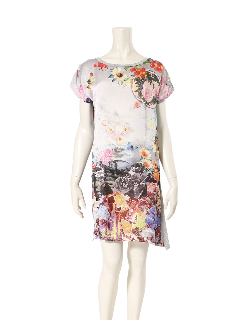 ポールスミス Paul Smith ワンピース 転写プリント 総柄 グレー マルチカラー ハイブランド ブランド専門の中古通販サイト