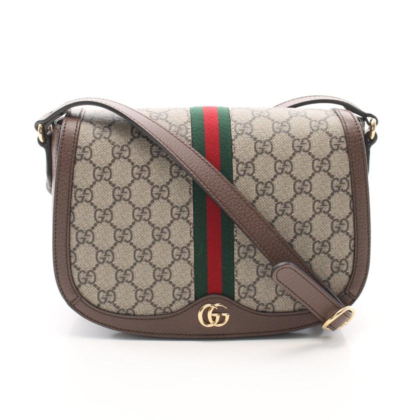 グッチ Gucci オフィディア Gg スモール ショルダーバッグ Pvc レザー ベージュ ブラウン マルチカラー ハイブランド ブランド専門の中古通販サイト 7226