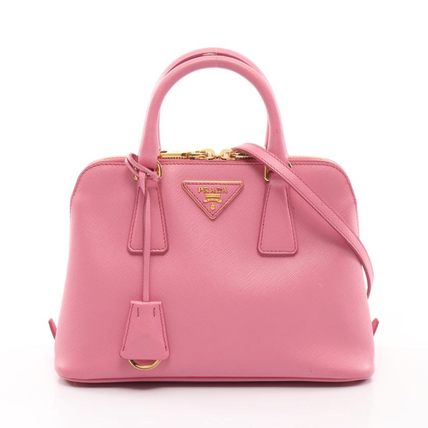 PRADA 　サフィアーノルクス　ハンドバッグ PRADA・バッグ・SAFFIANO LUX ハンドバッグ サフィアーノレザー ピンク
