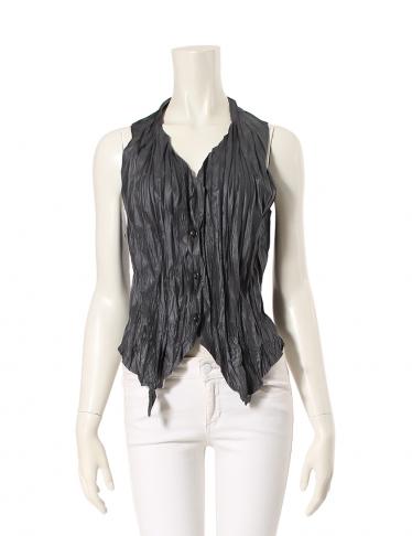 PLEATS PLEASE　プリーツプリーズ　プリーツベスト　プリーツトップス PLEATS PLEASE（プリーツプリーズ）ベスト 黒 サイズ:-(M位