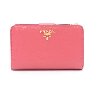 プラダ Prada Saffiano Multic 二つ折り財布 サフィアーノレザー ピンク ハイブランド ブランド専門の中古通販サイト