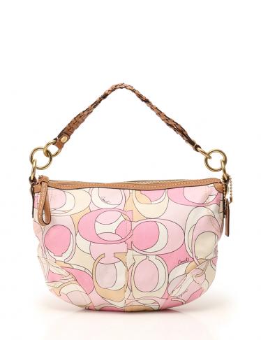 COACH・バッグ・ソーホー マルチプリント ホーボー ショルダーバッグ