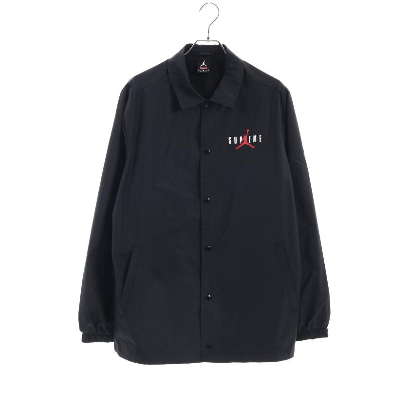 Supreme ブラック コーチジャケット Supreme×Champion 15AWLeather Coaches Jacketレザーコーチ