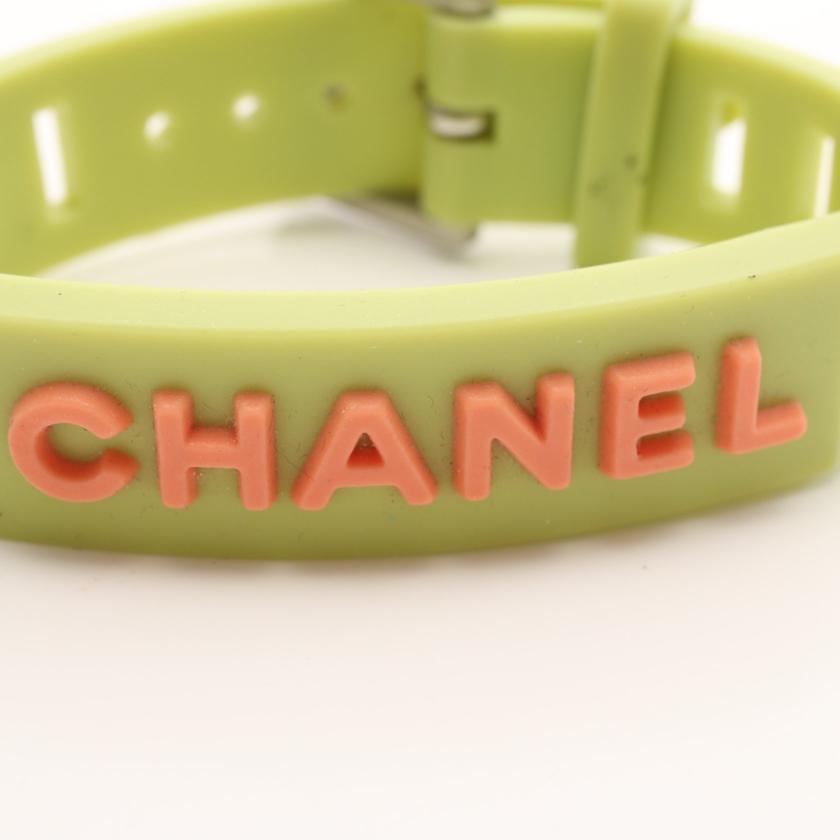 シャネル Chanel ラバーバンド ブレスレット ラバー イエローグリーン オレンジイエロー 99p ハイブランド ブランド専門の中古通販サイト
