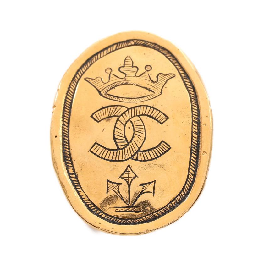 のランク Chanel シャネル Gp ココマーク ロゴ ライオンモチーフ 23 3 8 3 8 レディース ゴールド ブローチ ブランドショップ カラー あくまで Shineray Com Br