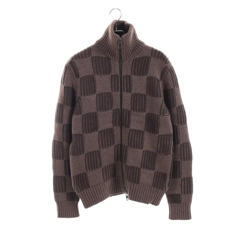 Louis Vuitton ダミエエベヌ ウールシルクカシミヤドライバーズニット Louis Vuitton ダミエエベヌ ウールシルクカシミヤドライバーズニット