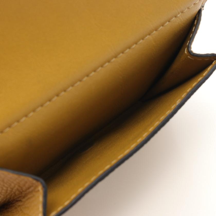 ロエベ(LOEWE)アナグラム|トライフォールド|6cc|ウォレット|三つ折り財布|レザー|イエローブラウン|ハイブランド・ブランド専門の中古通販サイト(730153)