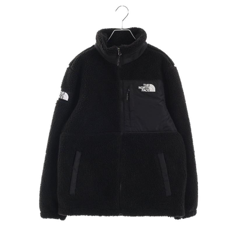 white fleece north face jacket