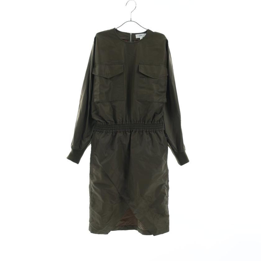 ハイク Hyke ワンピース ドルマンスリーブ カーキグリーン ウエストギャザー ハイブランド ブランド専門の中古通販サイト