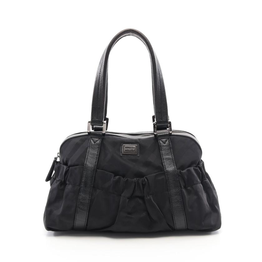 BURBERRY PRORSUM・バッグ・ ハンドバッグ チェック ナイロン レザー