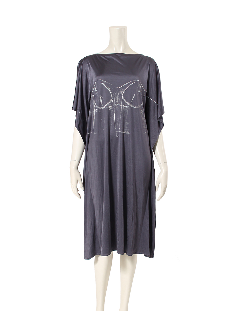 メゾンマルジェラ Maison Margiela プリントワンピース グレー ハイブランド ブランド専門の中古通販サイト