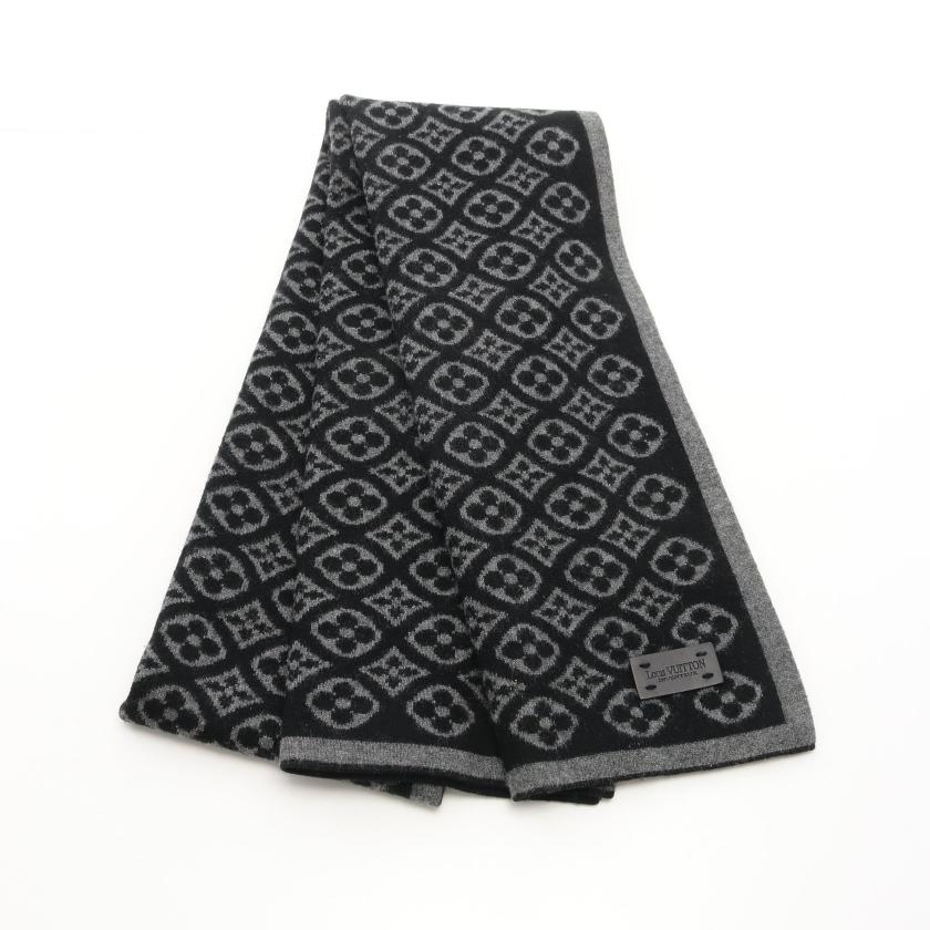 おまつLouis Vuitton グレー モノグラムマフラー グレー（灰色）系 Louis Vuitton MONOGRAM(ルイヴィトン