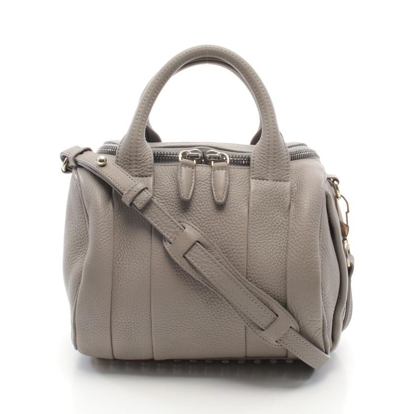 ALEXANDER WANG・バッグ・ROCKIE ロッキー ハンドバッグ レザー グレーベージュ 2WAY