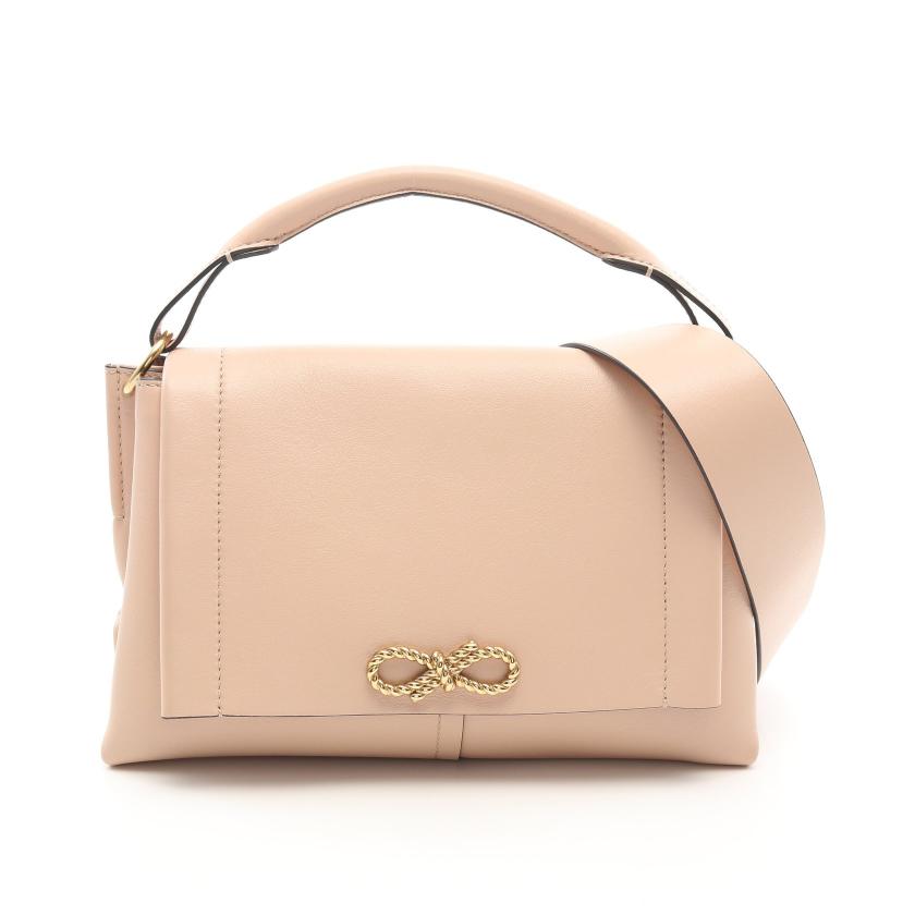 アニヤハインドマーチ　ベージュレザー ハンドバッグ ANYA HINDMARCH - Anya Hindmarch(アニヤハインドマーチ