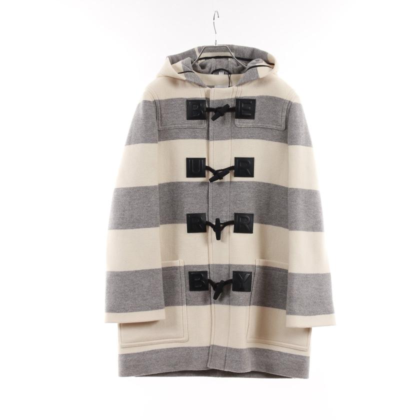 BURBERRY・アウター・ ダッフルコート ウール グレー ホワイト