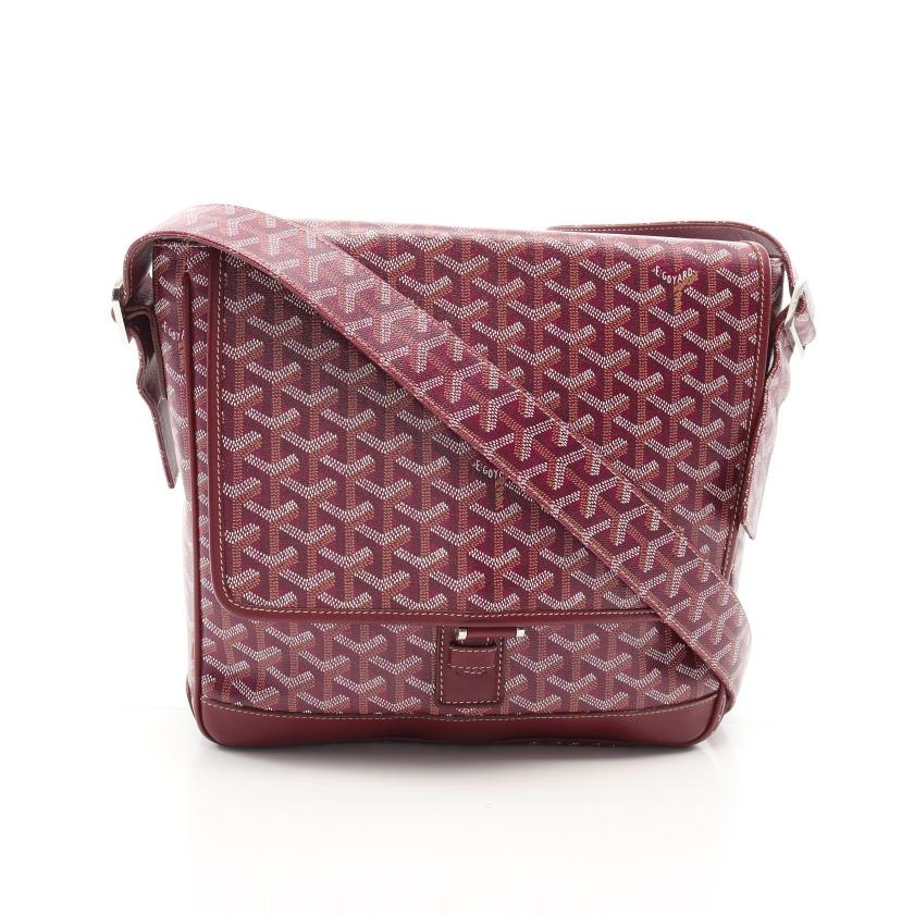ゴヤール GOYARD グレナディン メッセンジャー ショルダーバッグ レザー Goyard バーガンディ ショルダーバッグ ゴヤール GOYARD