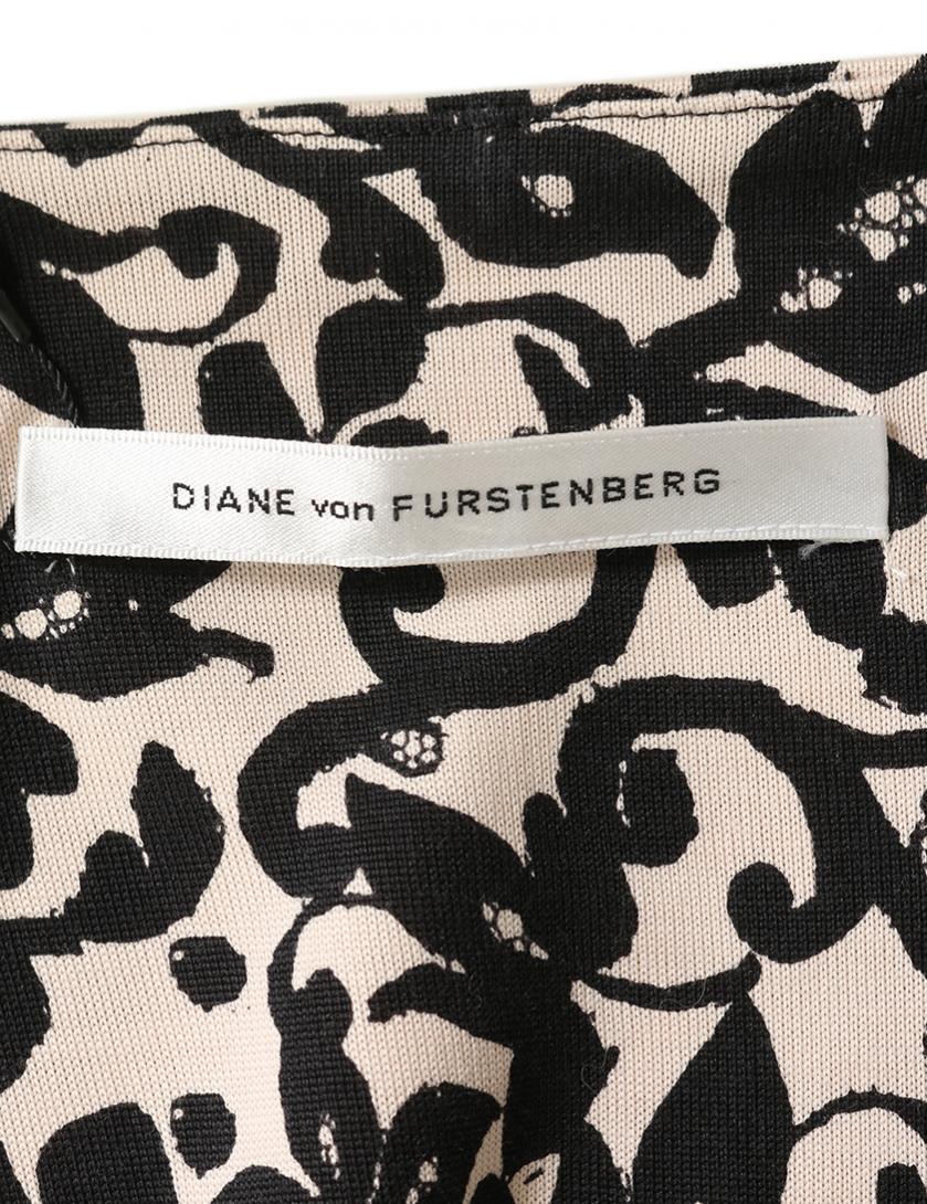 ダイアンフォンファステンバーグ Diane Von Furstenberg Laetitia ワンピース 花柄 シルク ベージュ 黒 ハイブランド ブランド専門の中古通販サイト 7