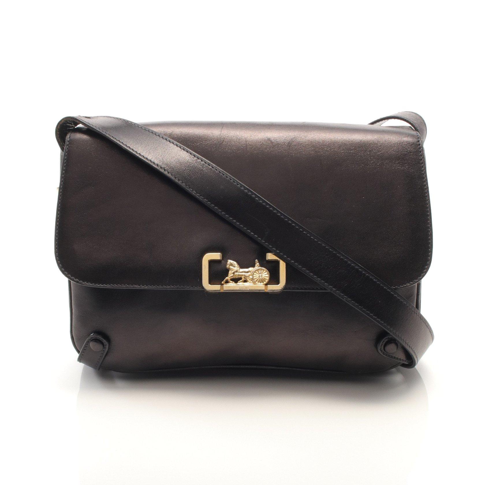 セリーヌ(CELINE)|ショルダーバッグ|レザー|ブラック|馬車金具 セリーヌ(CELINE)|ショルダーバッグ|レザー|ブラック|馬車金具