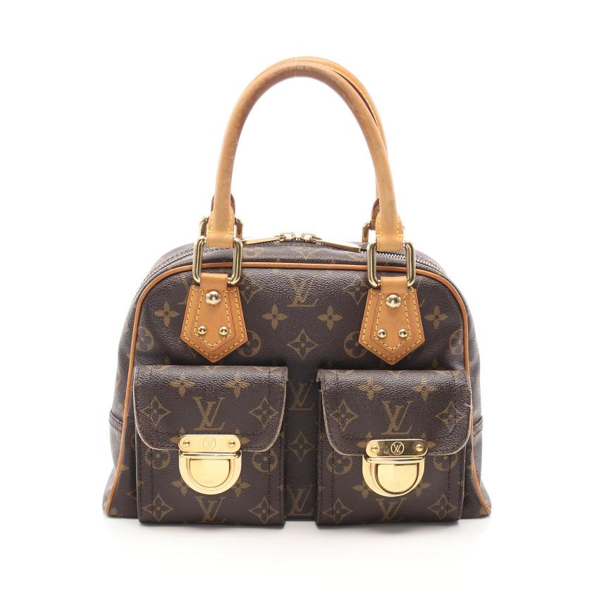 M*N様 LOUIS VUITTON ダークブラウン レザー ハンドバッグ 中型 LOUIS VUITTON・バッグ・マンハッタンPM モノグラム ハンドバッグ PVC