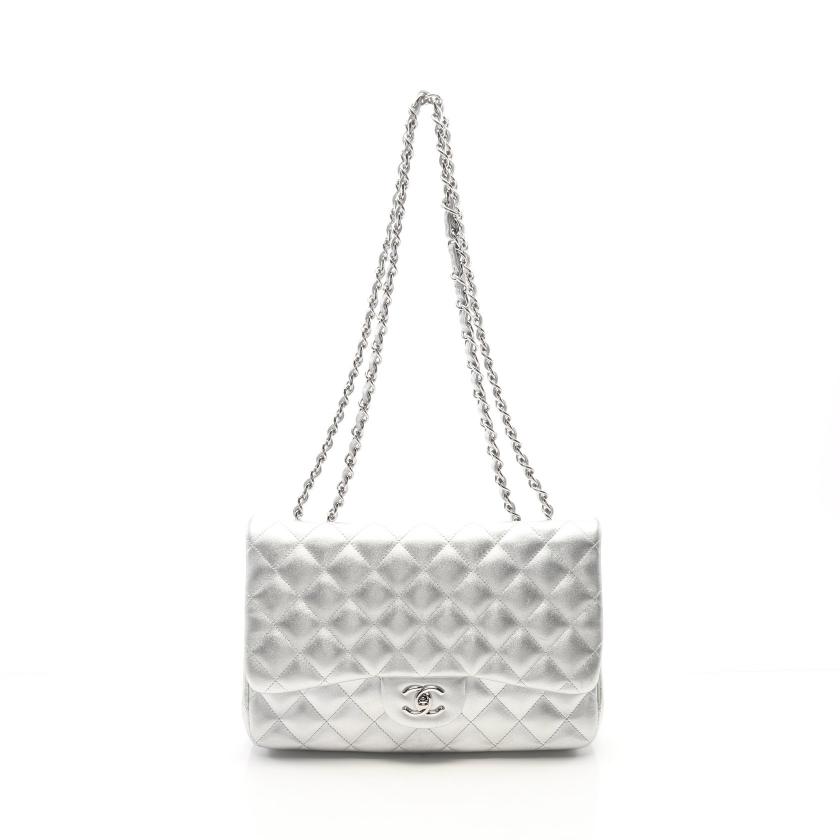 CHANEL・バッグ・デカマトラッセ30 シングルフラップ Wチェーン 