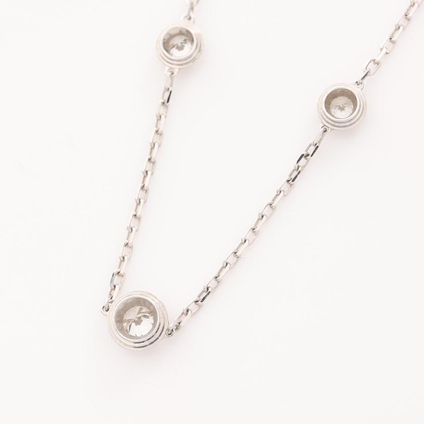 カルティエ(Cartier)ディアマン|レジェ|ネックレス|K18WG|ダイヤモンド|ホワイトゴールド|3Pダイヤモンド|ハイブランド・ブランド専門の中古通販サイト(752519)