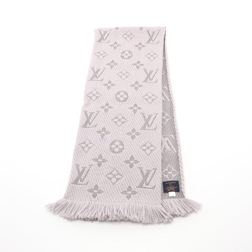 ルイヴィトン(LOUIS VUITTON)エシャルプ|ロゴマニア|グリペルル||マフラー|ウール|シルク|ライトグレー|ハイブランド・ブランド専門の中古通販サイト(753727)