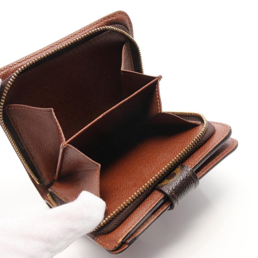 ルイヴィトン(LOUIS VUITTON)コンパクトジップ|モノグラム|二つ折り財布|PVC|ブラウン|ハイブランド・ブランド専門の中古通販サイト(753653)