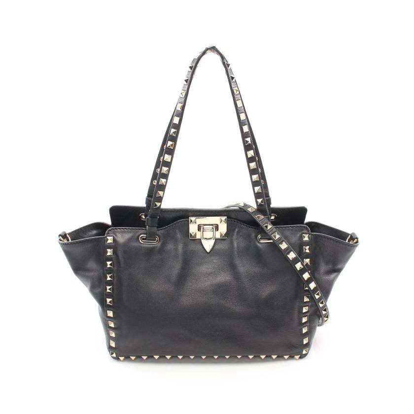 VALENTINO GARAVANI・バッグ・ロックスタッズ ハンドバッグ レザー