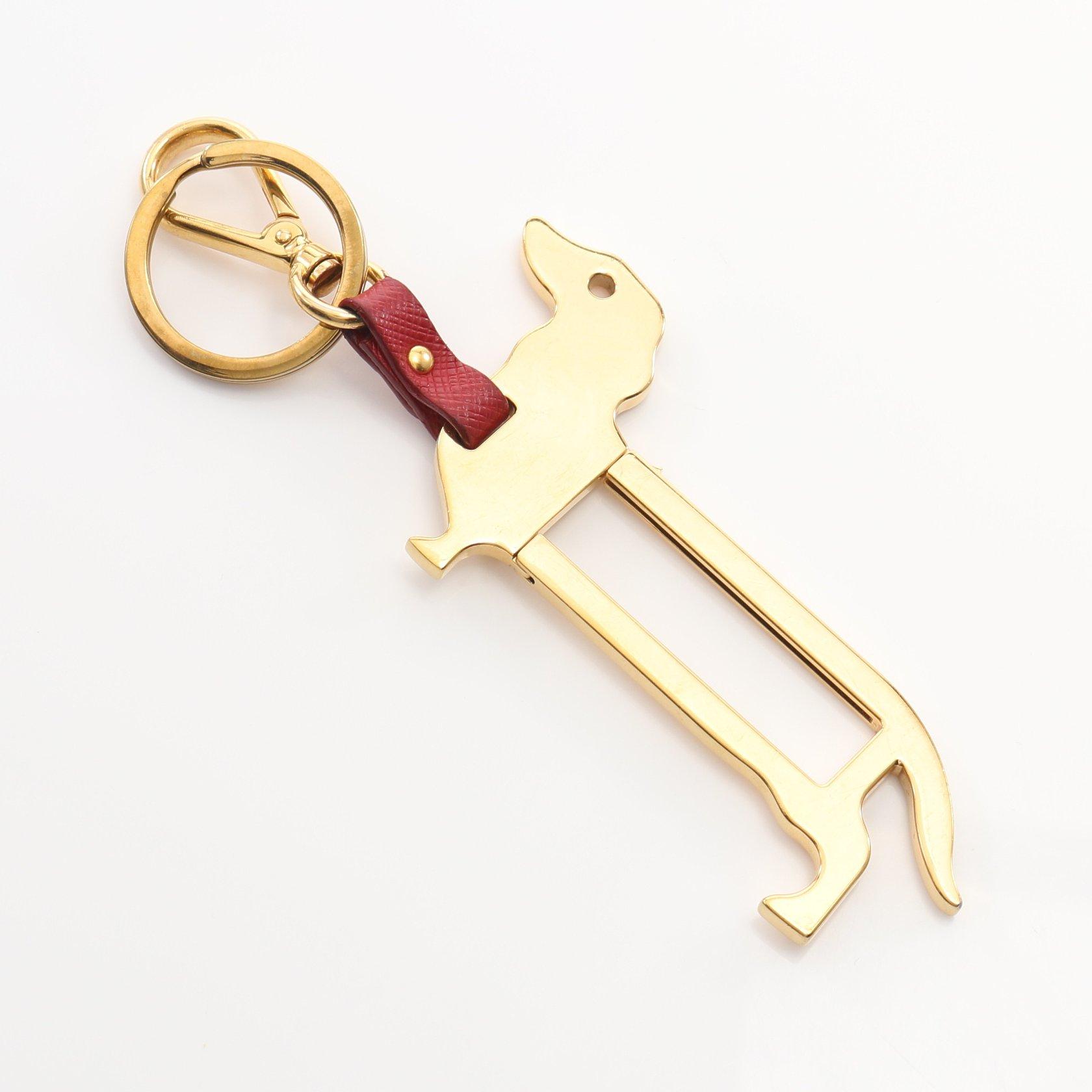 アンティーク　ゴールド　チャーム プラダ キーホルダー マイ キャラクター メタル