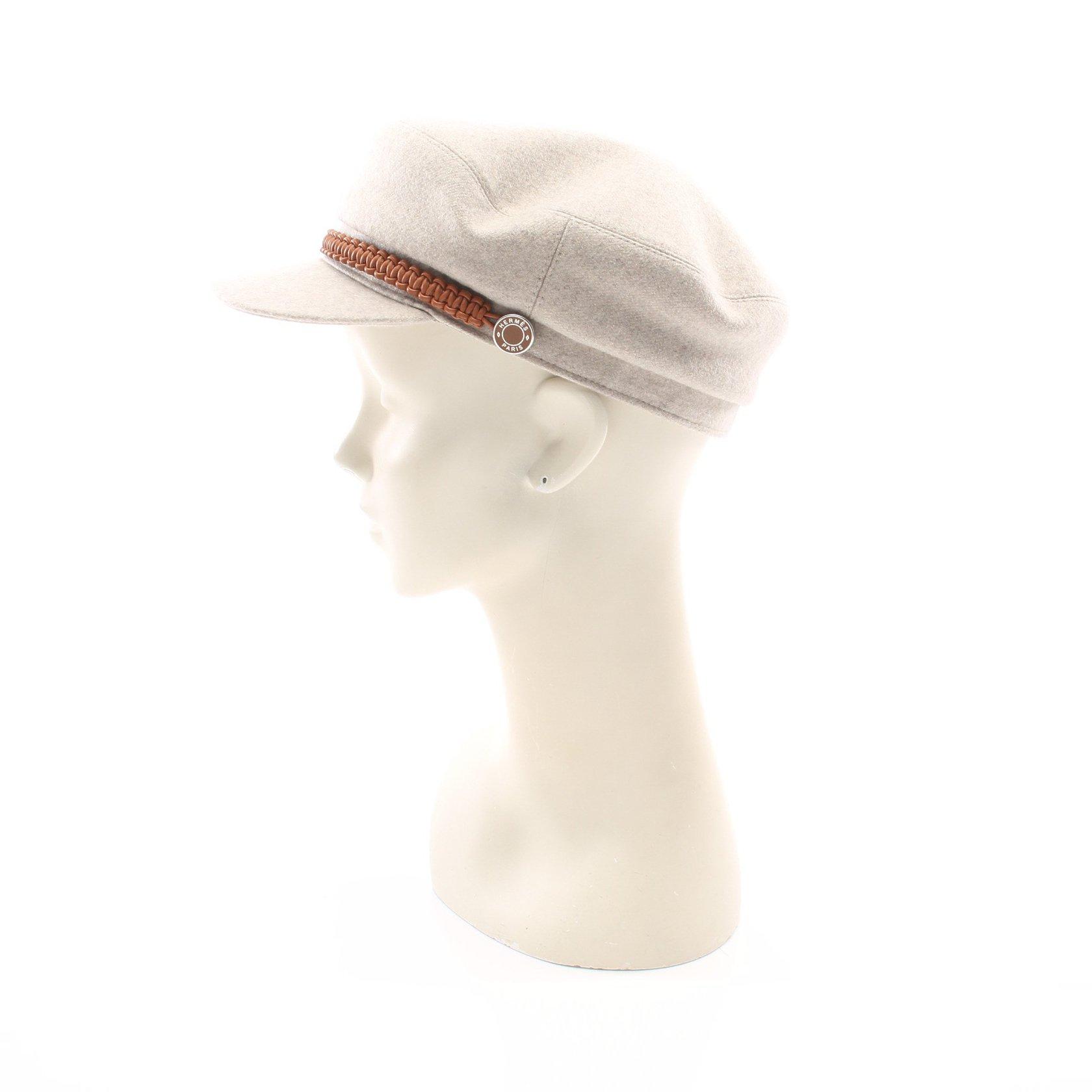 エルメス HERMES 222022N ドーヴィル カシミヤ グレーベージュ ...