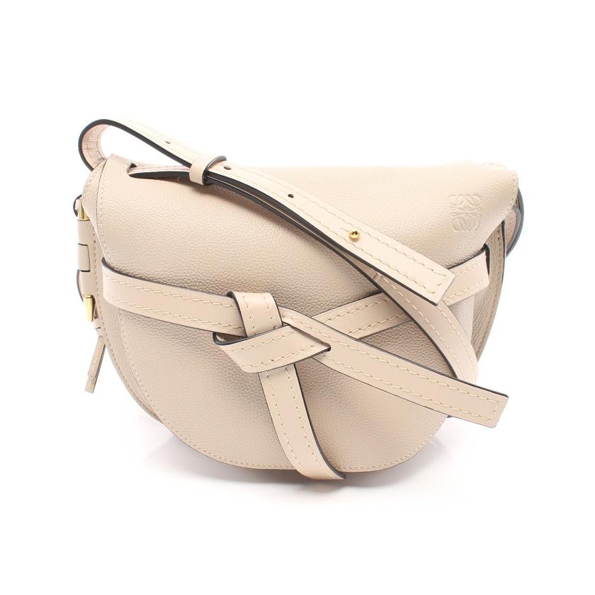 LOEWE◆ショルダーバッグ/レザー/ベージュ/ロエベ// パズルバッグ スモール 2WAYショルダーバッグ レザー サンド(ベージュ)