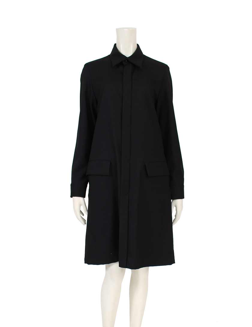 リミフゥ Limi Feu シャツワンピース ウール 黒 ハイブランド ブランド専門の中古通販サイト 803