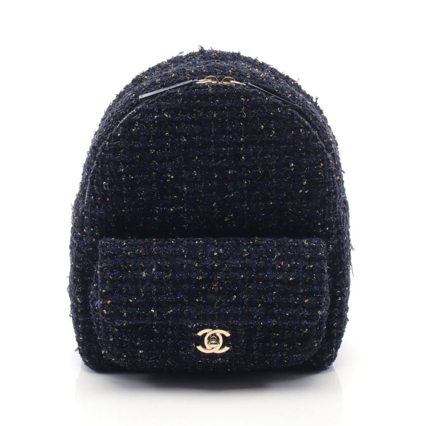 CHANEL・バッグ・ココマーク バックパック リュックサック ツイード