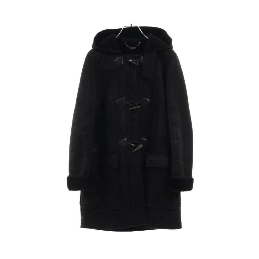 condo】LOEWEロエベ フード付き ムートンスエード コートL condo