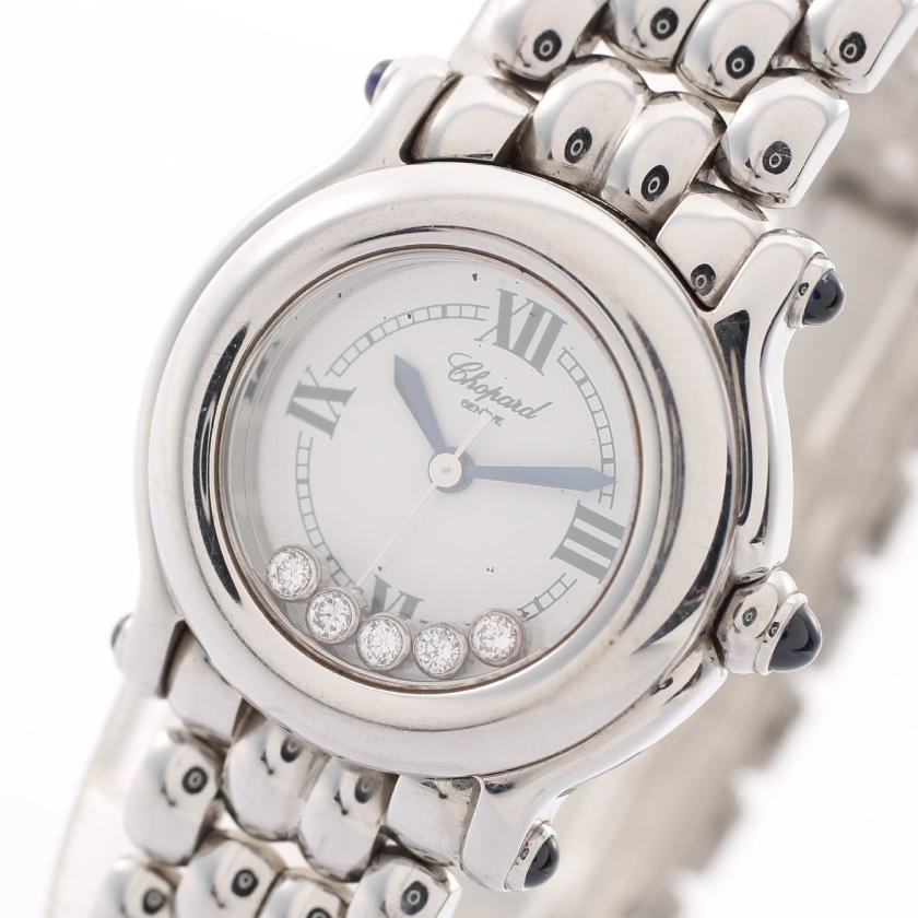 ショパール(Chopard)HAPPY|SPORT|ハッピースポーツ|レディース|腕時計|クオーツ|SS|シルバー|ホワイト文字盤|5Pダイヤモンド|ハイブランド・ブランド専門の中古通販サイト(753995) 特売イチオリーズ 腕時計 Chopard ショパール ホワイト文字盤 5P ハッピースポーツ 腕時計(アナログ)