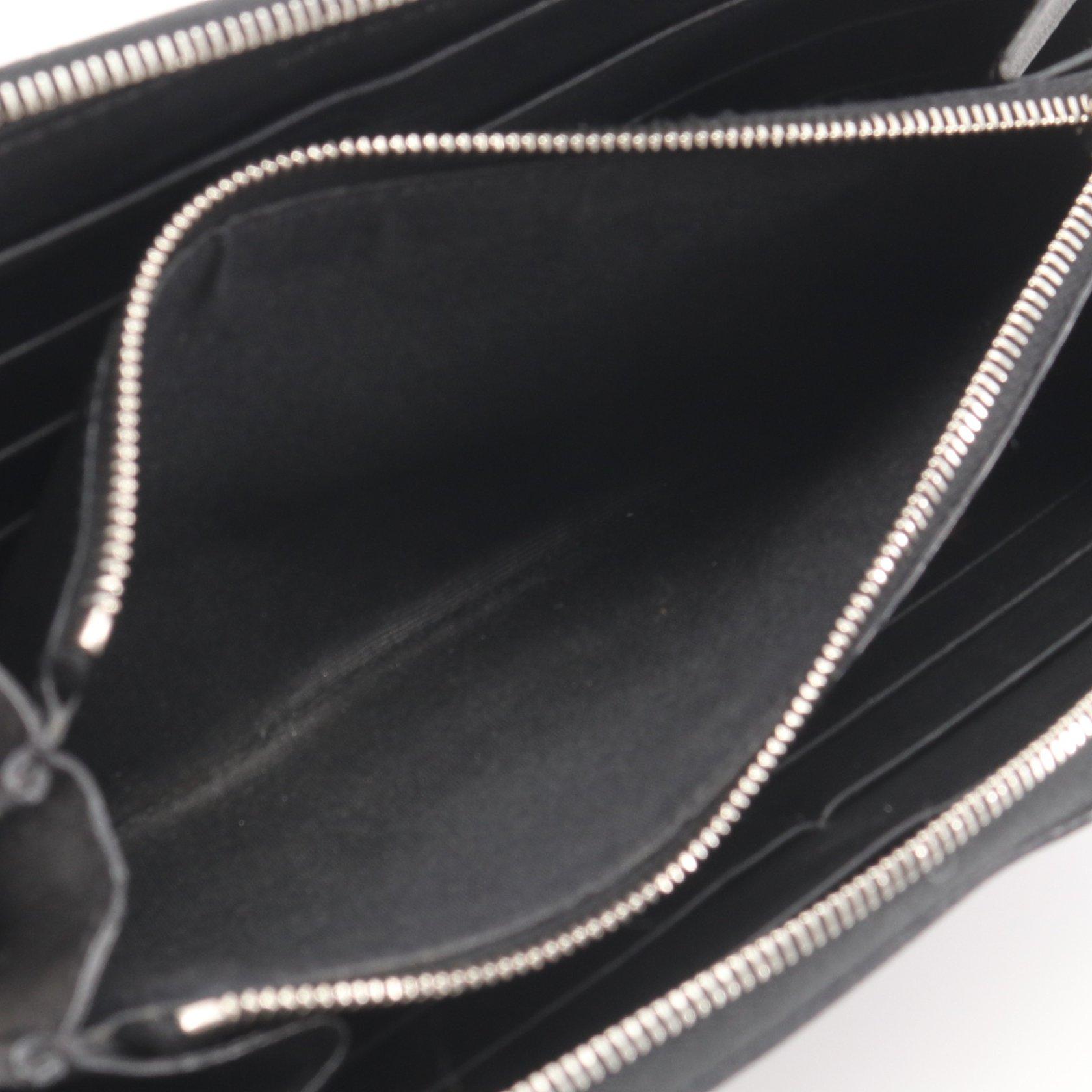 セリーヌ(CELINE)|ラウンドファスナー長財布|レザー|ブラック|シルバー|バイカラー|旧ロゴ|フィービー期|ハイブランド・ブランド専門の中古通販サイト(757135)