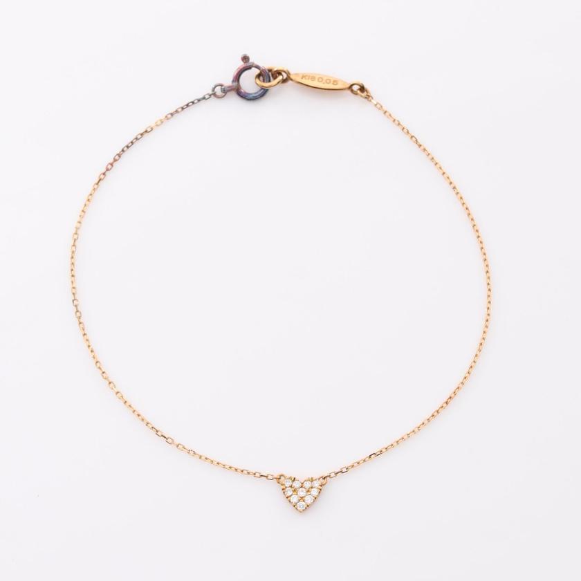 希少✨定価31万円✨AHKAH ハートパヴェミディコードブレスレット K18YG