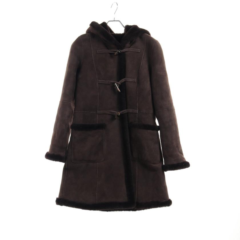 BALMAIN・アウター・ ダッフルコート ムートン ダークブラウン