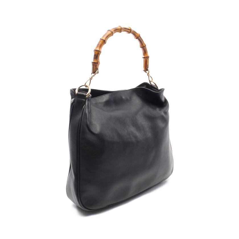 グッチ(GUCCI)バンブー|ハンドバッグ|レザー|ブラック|2WAY|ハイブランド・ブランド専門の中古通販サイト(760258)