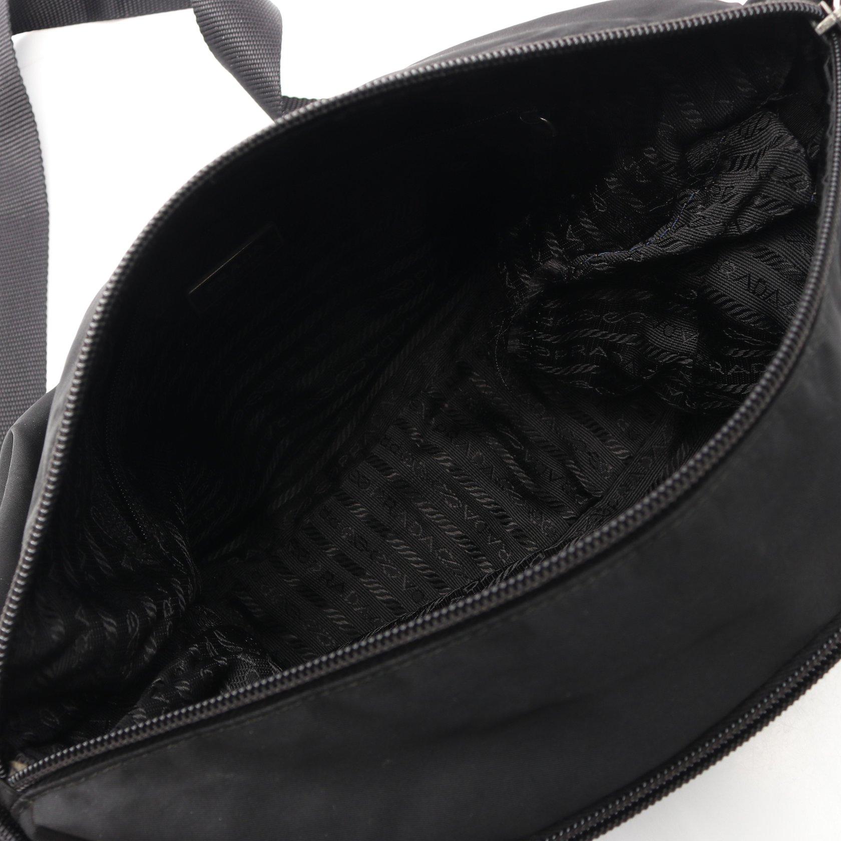 プラダ(PRADA)|ショルダーバッグ|ナイロン|レザー|ブラック ...