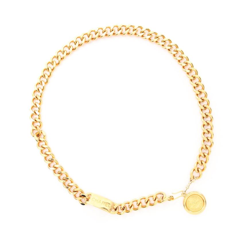 CHANEL・財布・小物・ココマーク メダル ロゴプレート チェーン ベルト